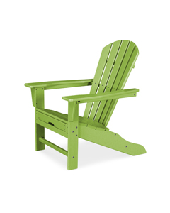 palm coast ultimate adirondack with hideaway ottoman in lime