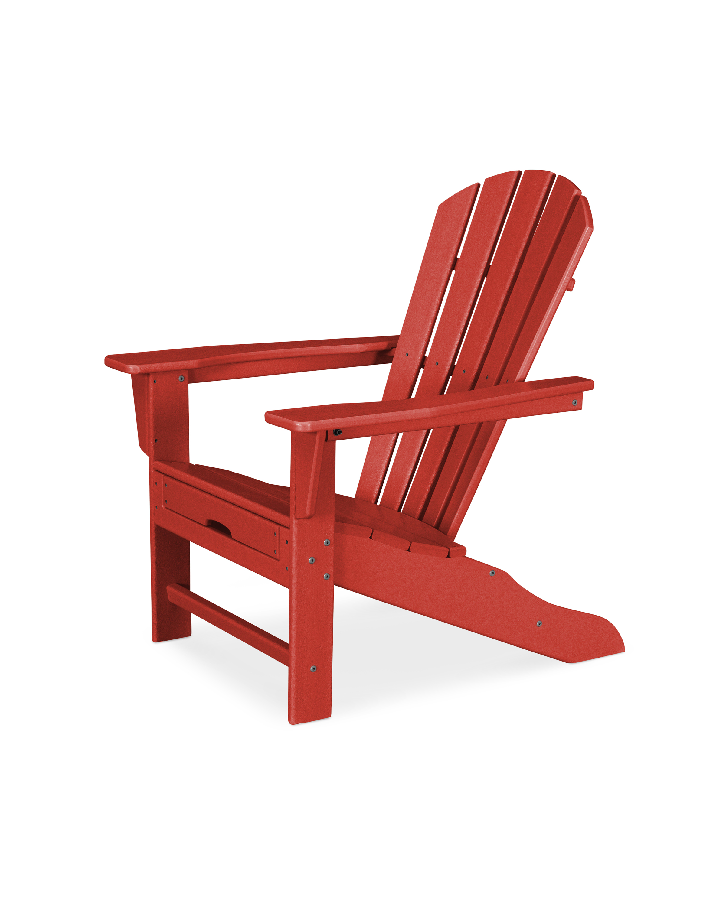 palm coast ultimate adirondack with hideaway ottoman in sunset red thumbnail image
