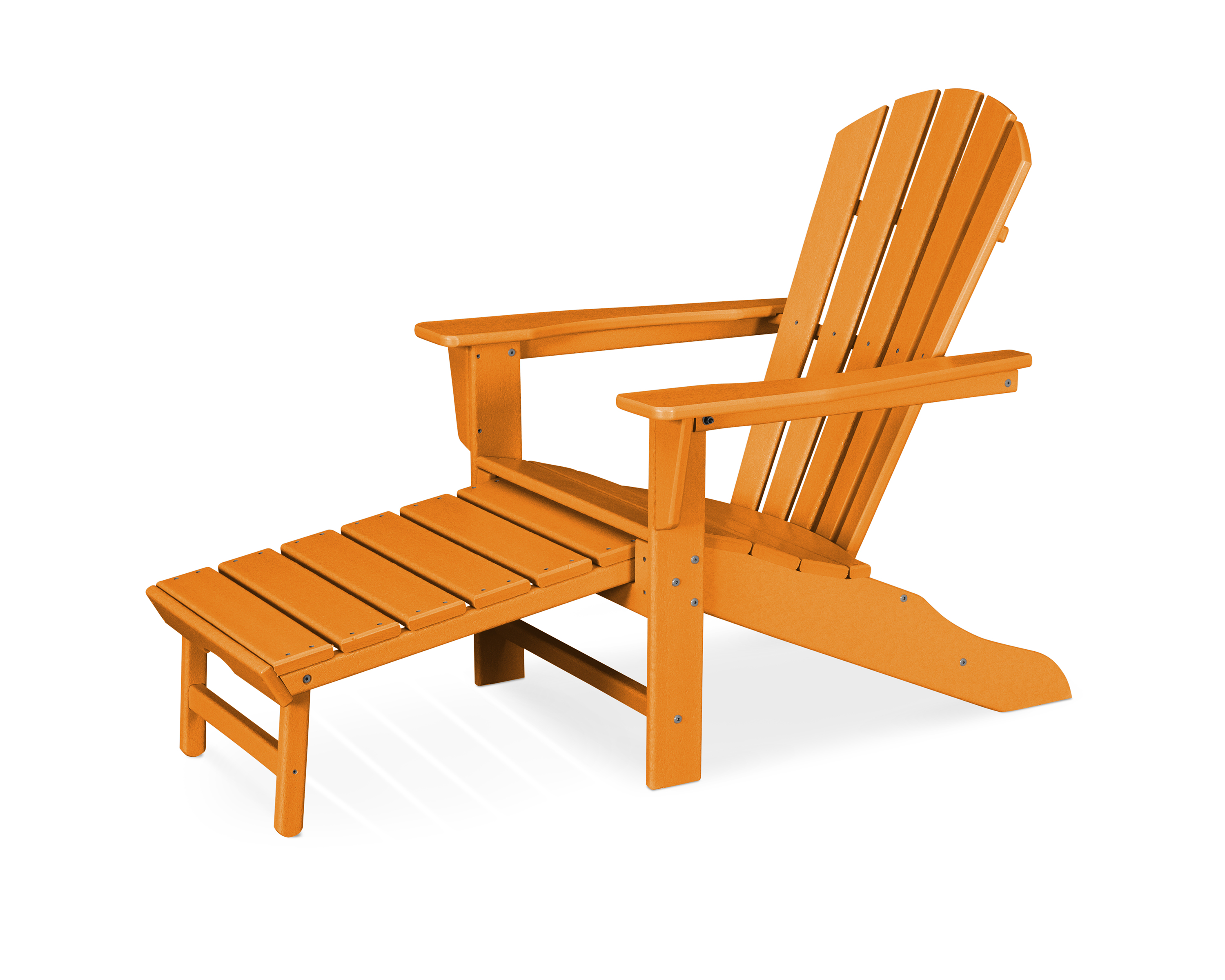 palm coast ultimate adirondack with hideaway ottoman in tangerine thumbnail image