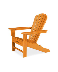 palm coast ultimate adirondack with hideaway ottoman in tangerine