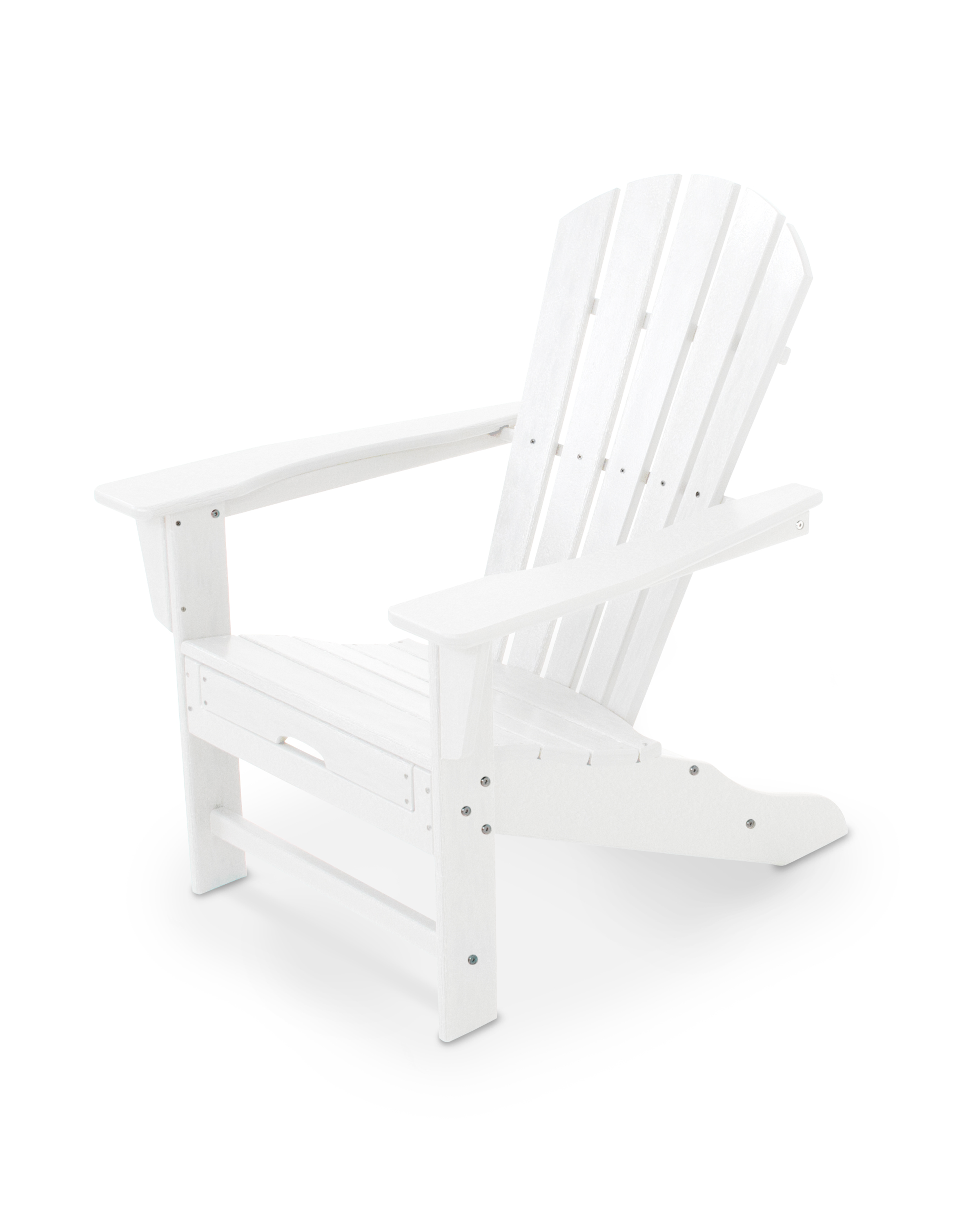 palm coast ultimate adirondack with hideaway ottoman in white thumbnail image