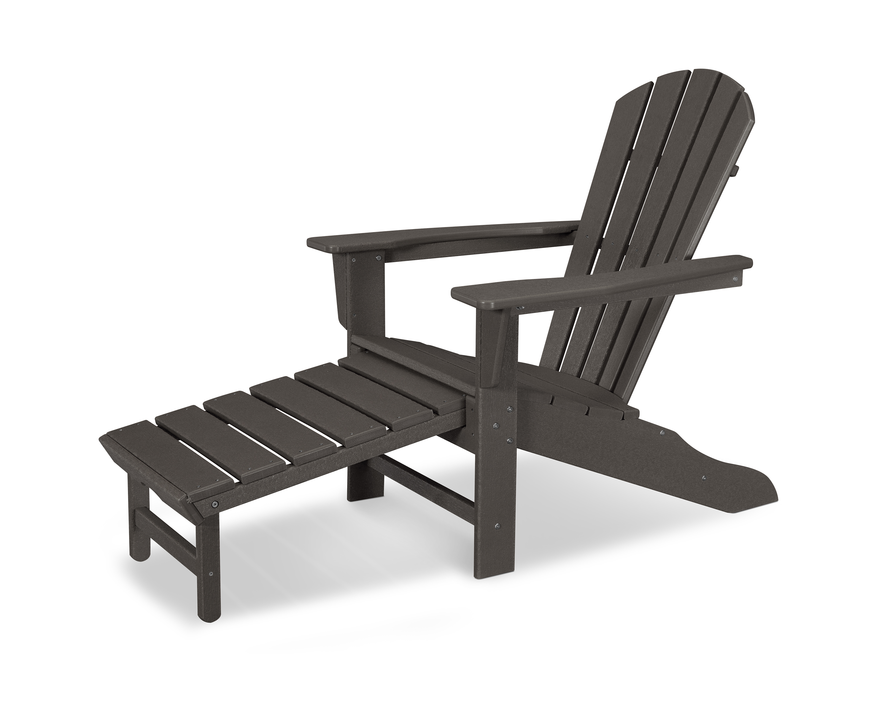 palm coast ultimate adirondack with hideaway ottoman in vintage coffee thumbnail image