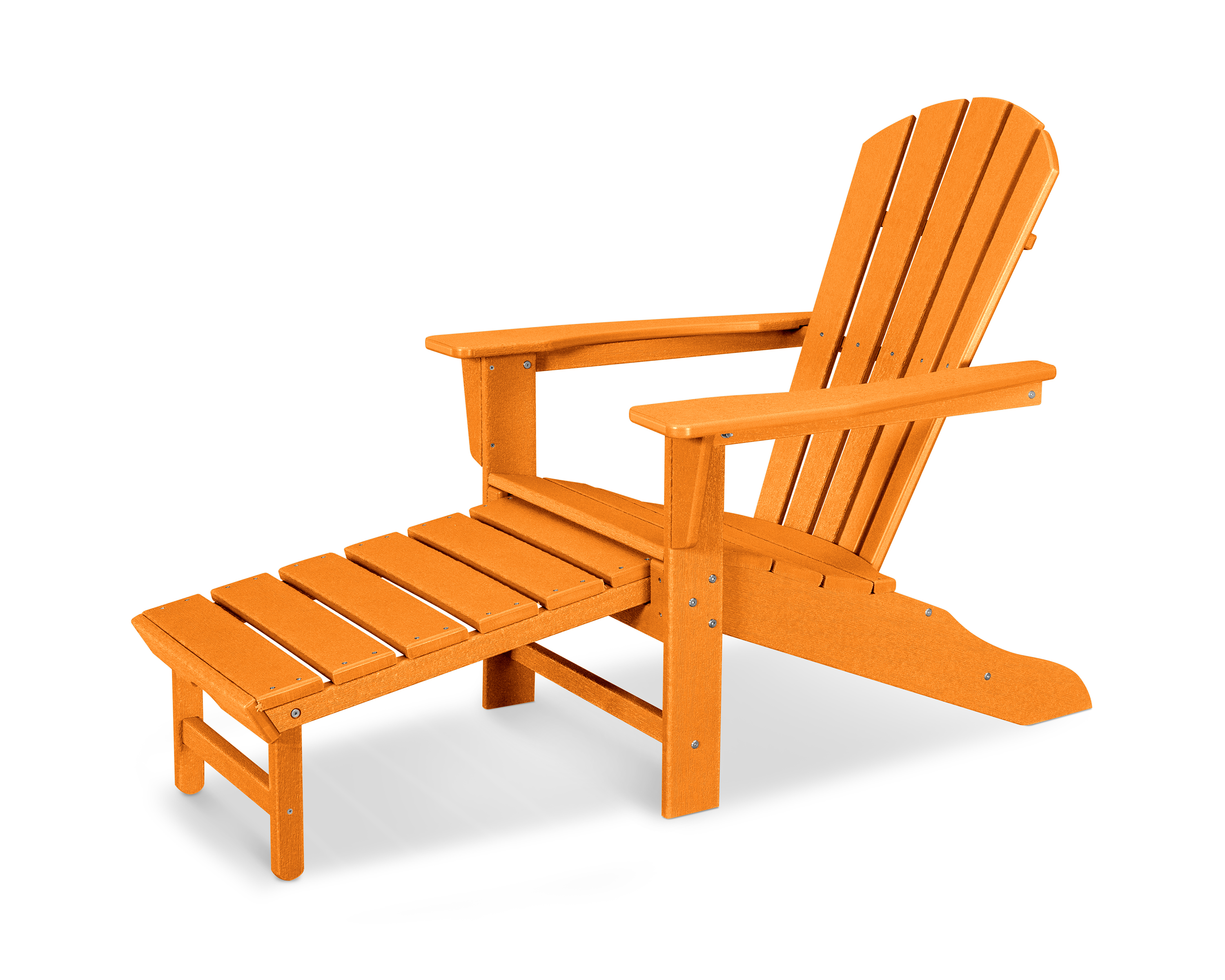 palm coast ultimate adirondack with hideaway ottoman in vintage tangerine thumbnail image