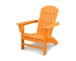nautical adirondack chair in vintage tangerine