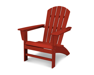 nautical adirondack chair in crimson red