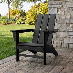 modern adirondack chair in black thumbnail