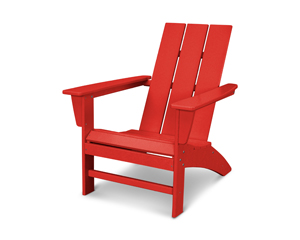 modern adirondack chair in sunset red