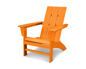 modern adirondack chair in tangerine