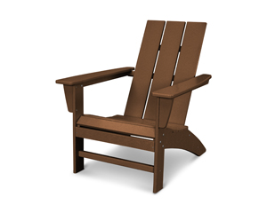 modern adirondack chair in teak