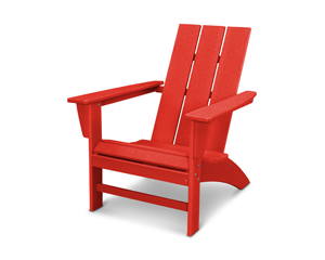 modern adirondack chair in vintage sunset red