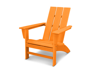 modern adirondack chair in vintage tangerine