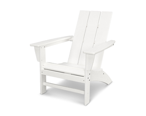 modern adirondack chair in vintage white