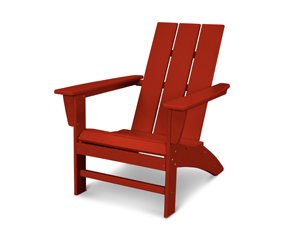 modern adirondack chair in crimson red