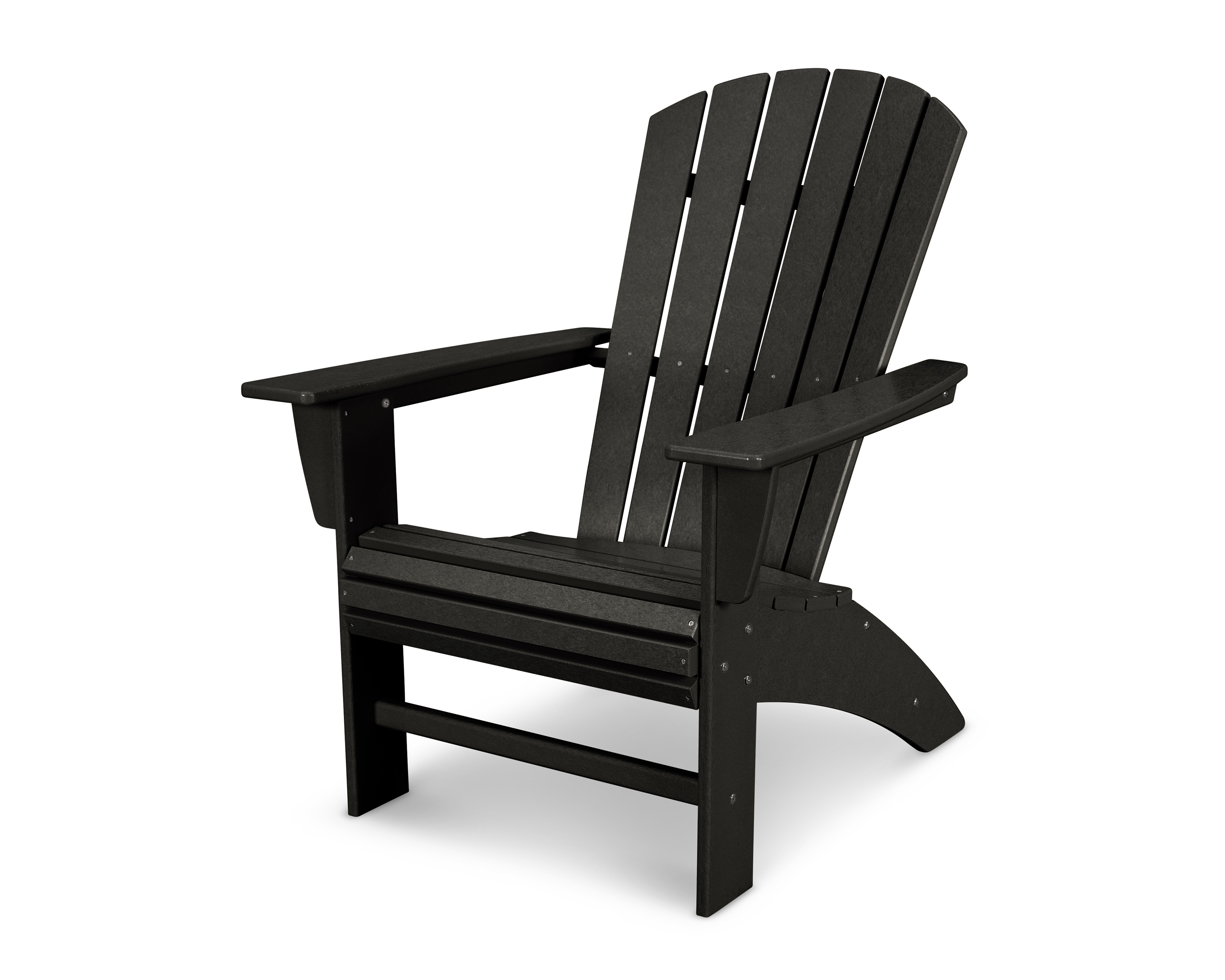 nautical curveback adirondack chair in black product image