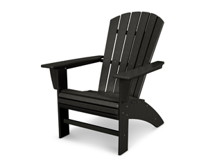 nautical curveback adirondack chair in black