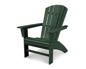 nautical curveback adirondack chair in green