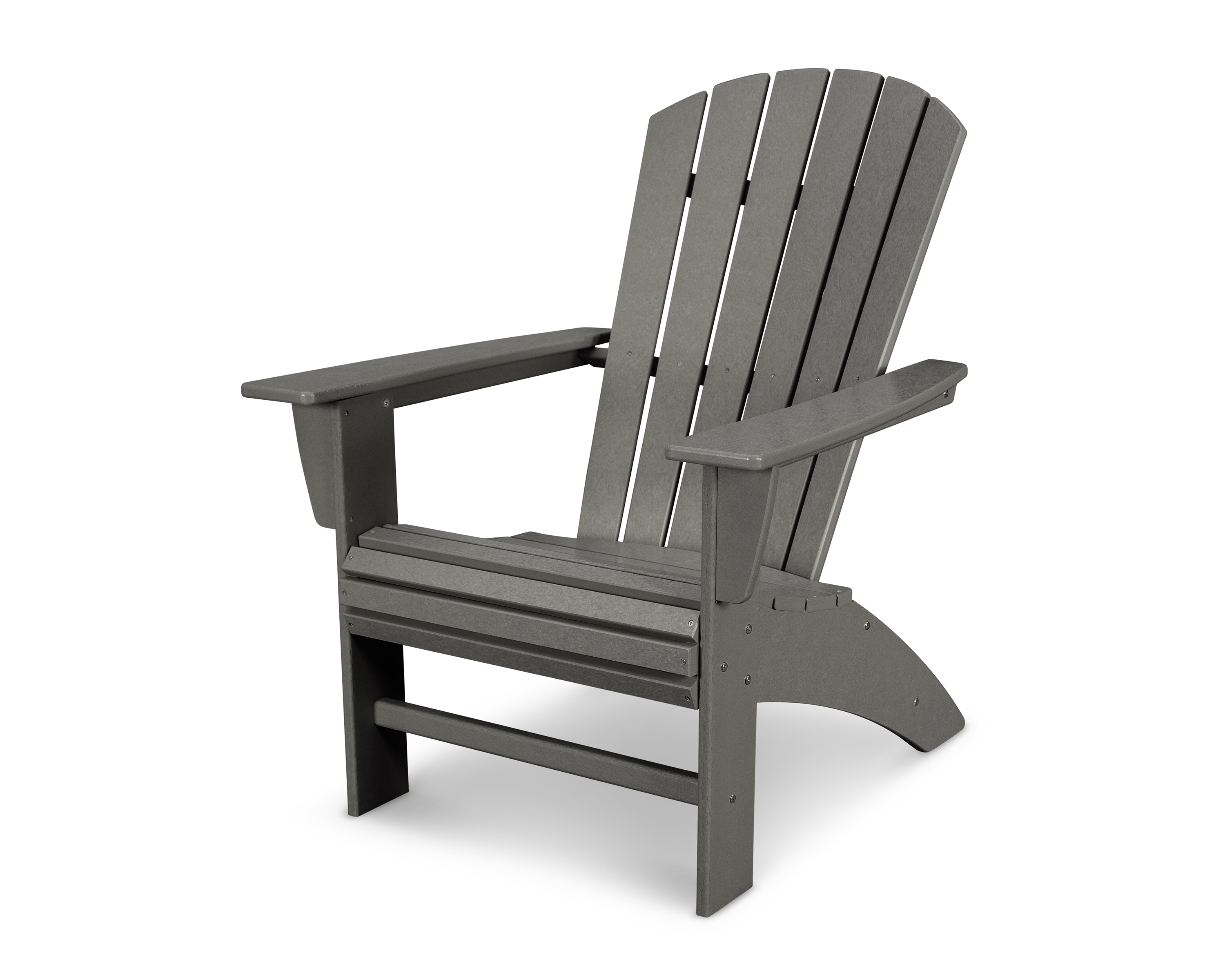 nautical curveback adirondack chair in slate grey thumbnail image