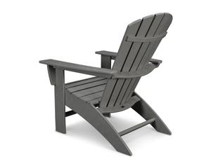 nautical curveback adirondack chair in slate grey
