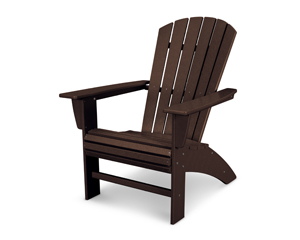 nautical curveback adirondack chair in mahogany