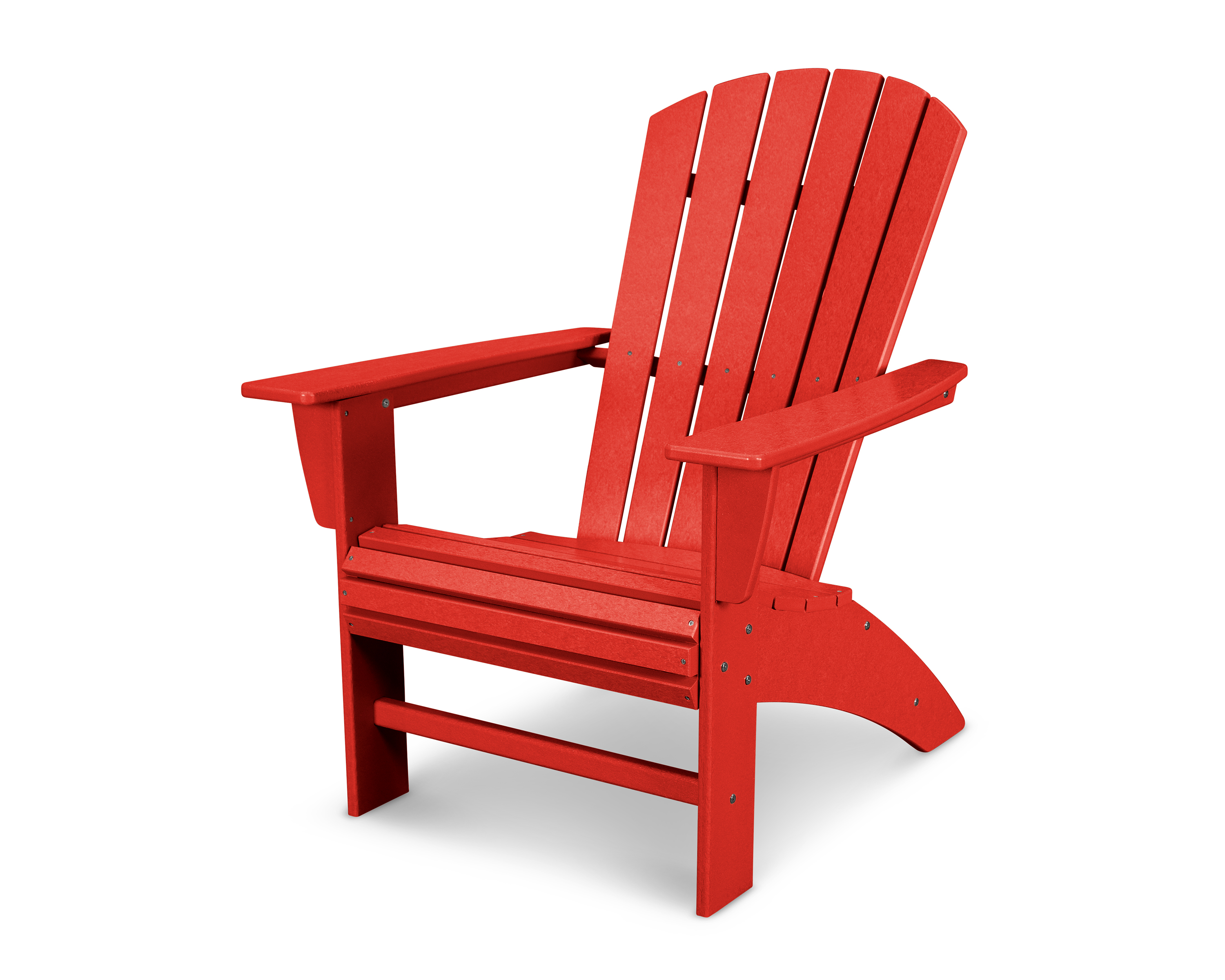 nautical curveback adirondack chair in sunset red product image