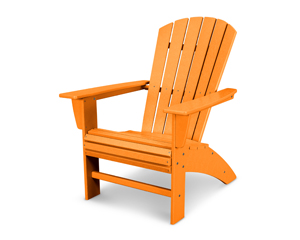 nautical curveback adirondack chair in tangerine