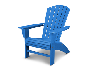 nautical curveback adirondack chair in vintage pacific blue