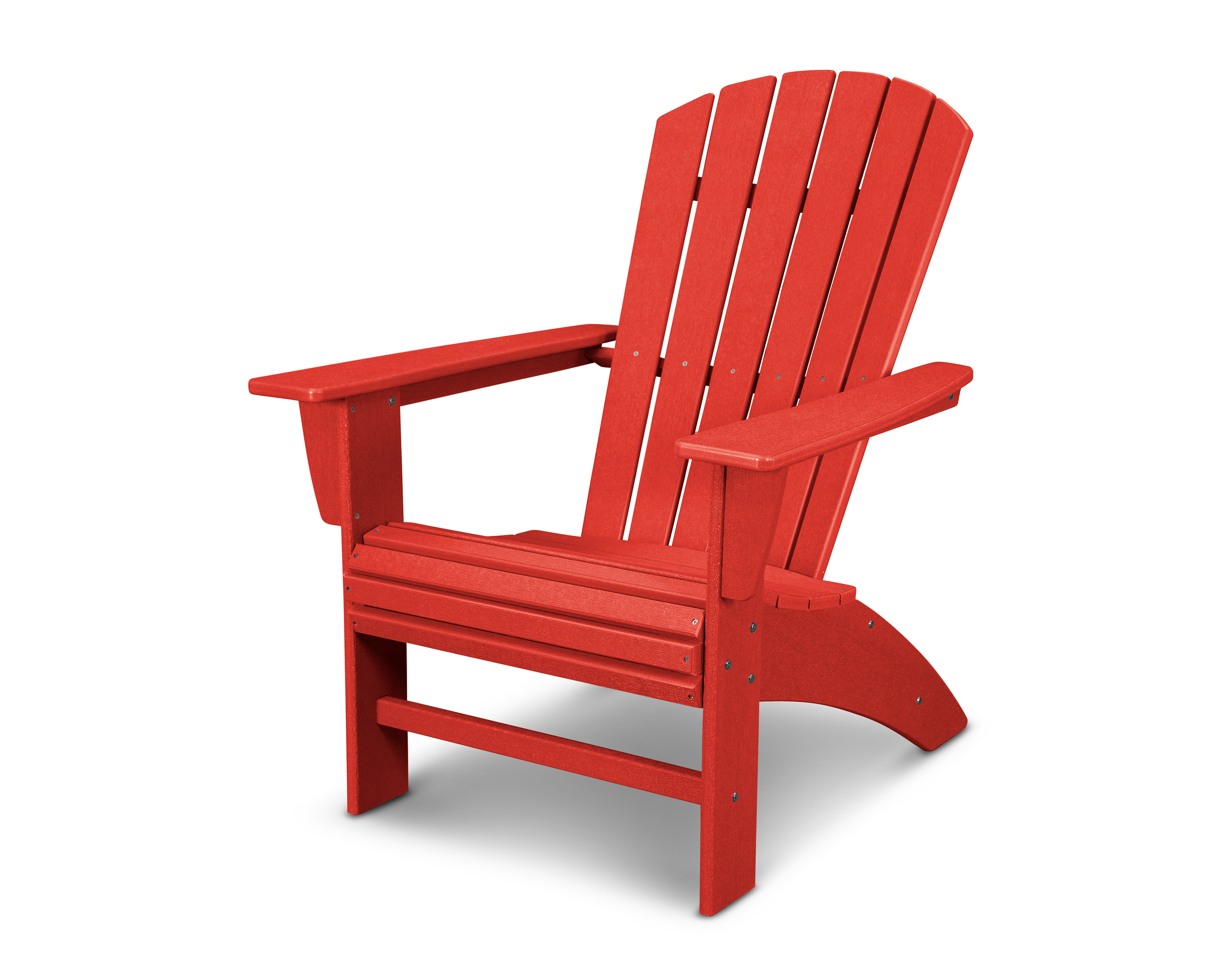 nautical curveback adirondack chair in vintage sunset red product image