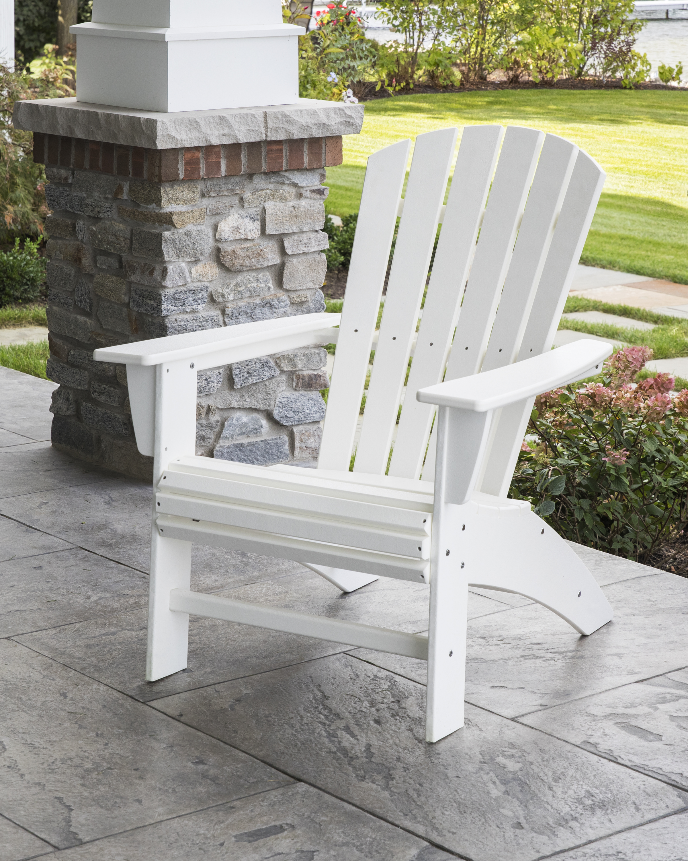nautical curveback adirondack chair in white product image