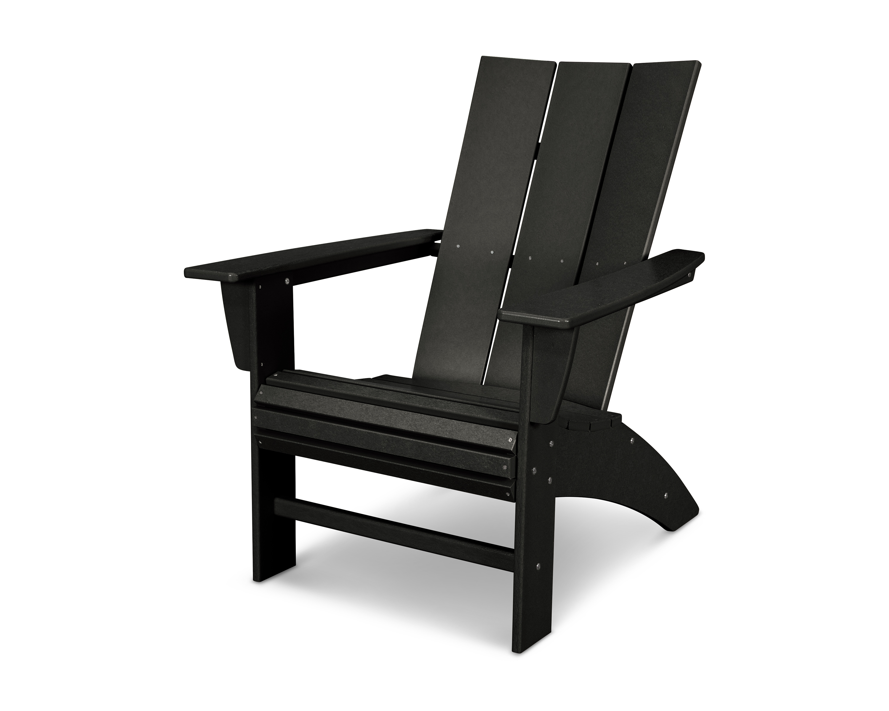 modern curveback adirondack chair in black product image