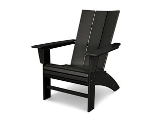 modern curveback adirondack chair in black