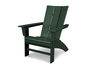 modern curveback adirondack chair in green