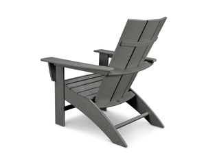 modern curveback adirondack chair in slate grey