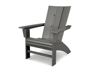 modern curveback adirondack chair in slate grey thumbnail