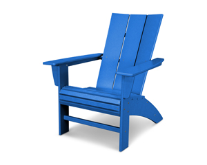 modern curveback adirondack chair in pacific blue