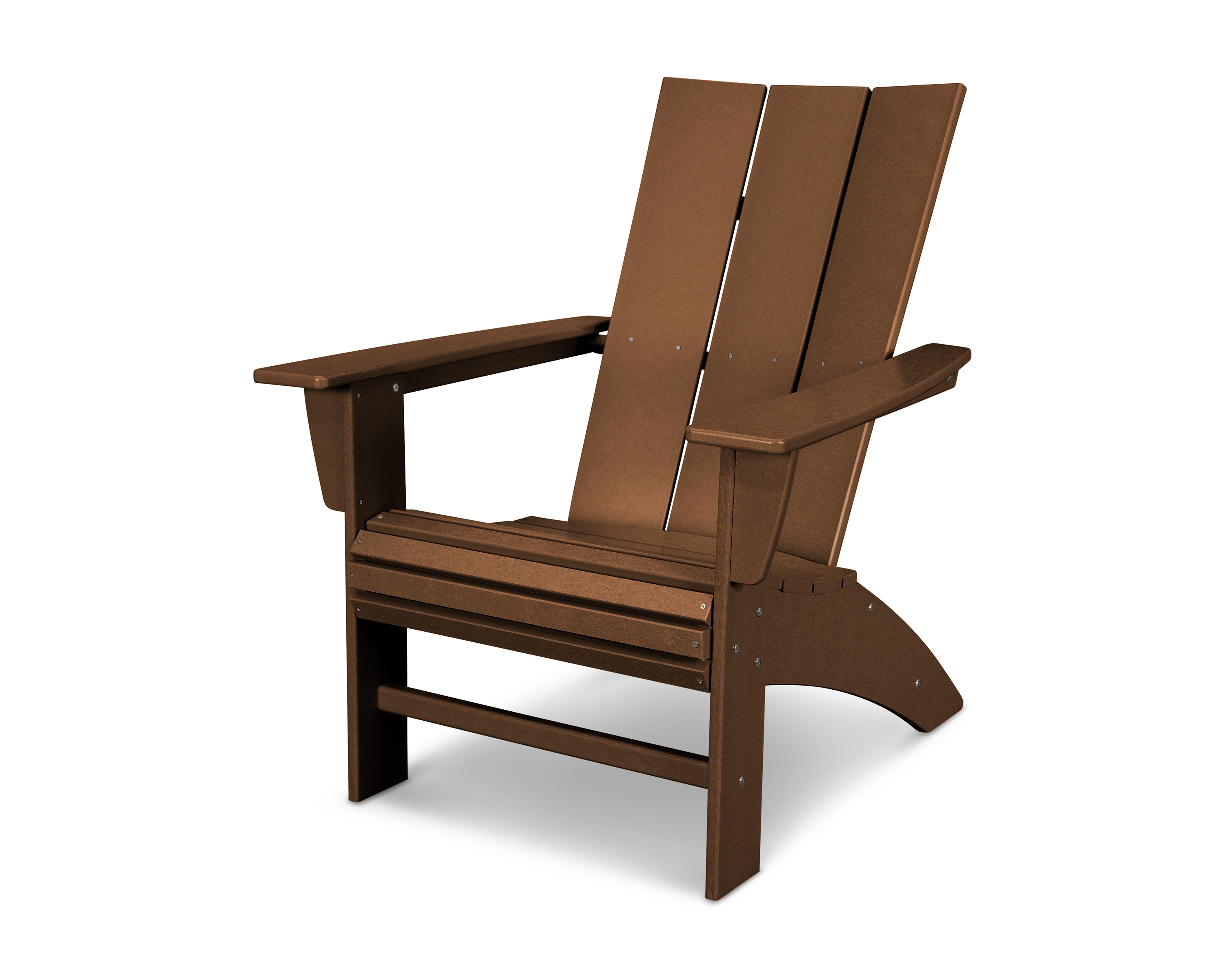 modern curveback adirondack chair in teak product image
