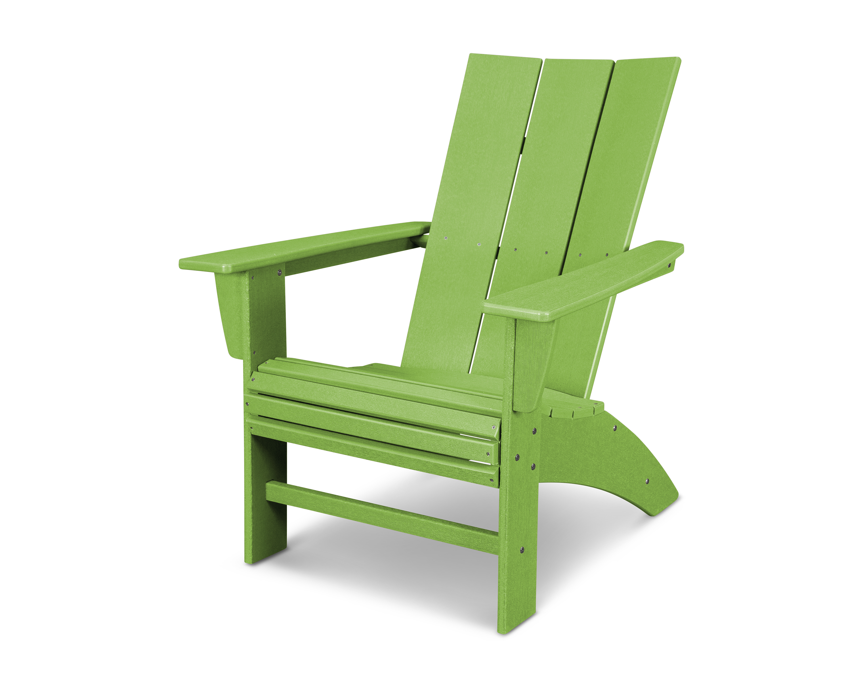 modern curveback adirondack chair in vintage lime product image