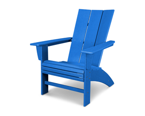 modern curveback adirondack chair in vintage pacific blue