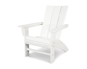 modern curveback adirondack chair in vintage white