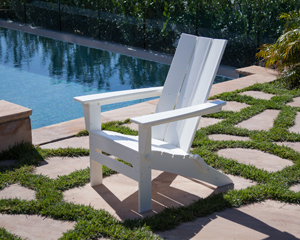 modern folding adirondack in white thumbnail