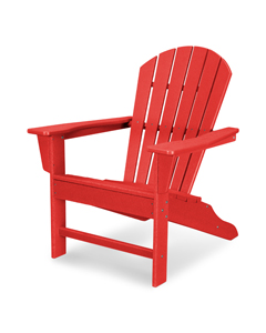 south beach adirondack in vintage sunset red