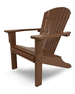 seashell adirondack in teak thumbnail