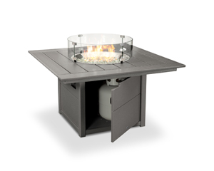 square 42 inch fire pit table in slate grey