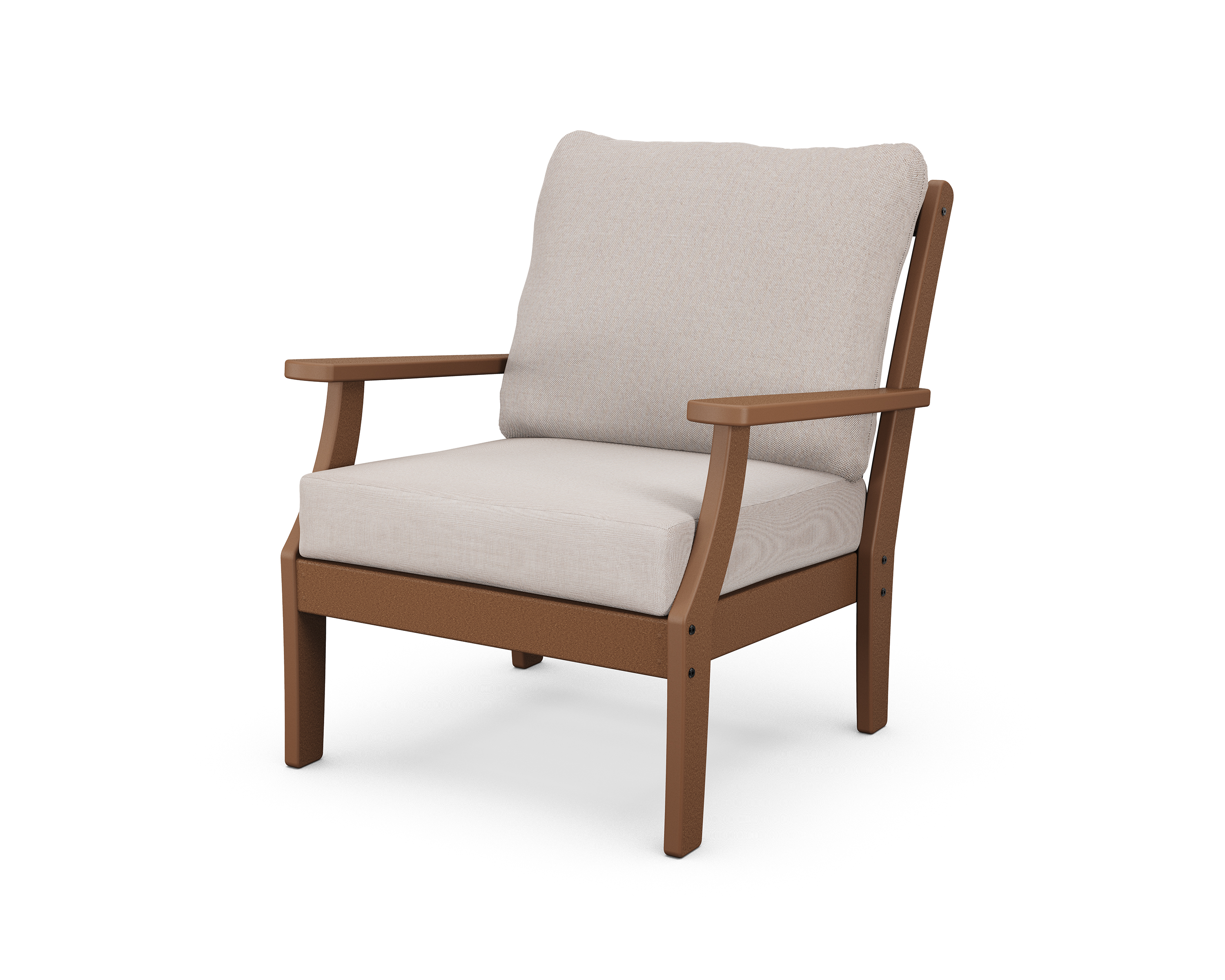 braxton deep seating chair in teak / dune burlap product image