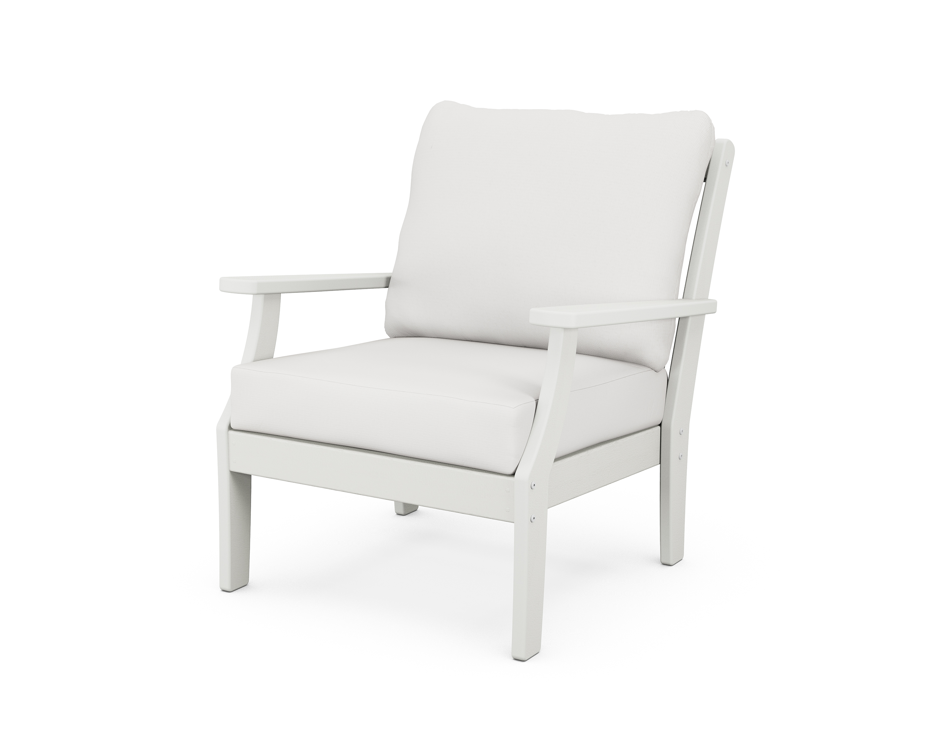 braxton deep seating chair in vintage white / textured linen product image