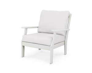 braxton deep seating chair in vintage white / textured linen