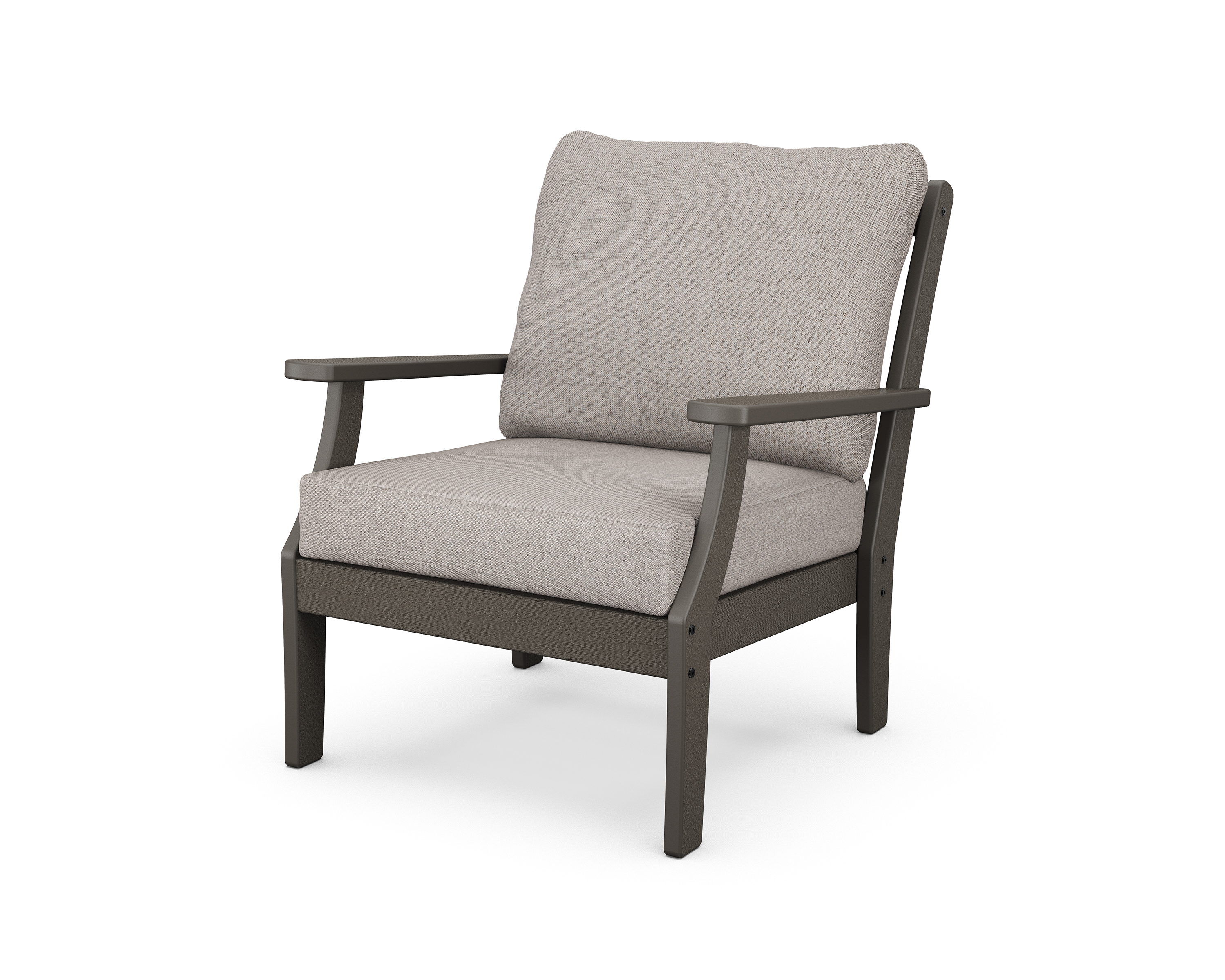 braxton deep seating chair in vintage coffee / weathered tweed product image