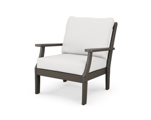 braxton deep seating chair in vintage coffee / textured linen