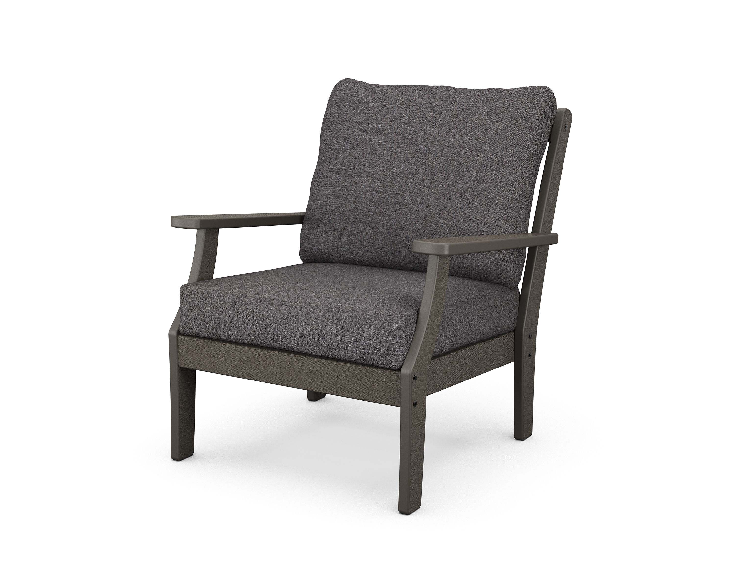 braxton deep seating chair in vintage coffee / ash charcoal product image