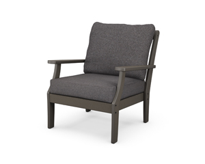 braxton deep seating chair in vintage coffee / ash charcoal