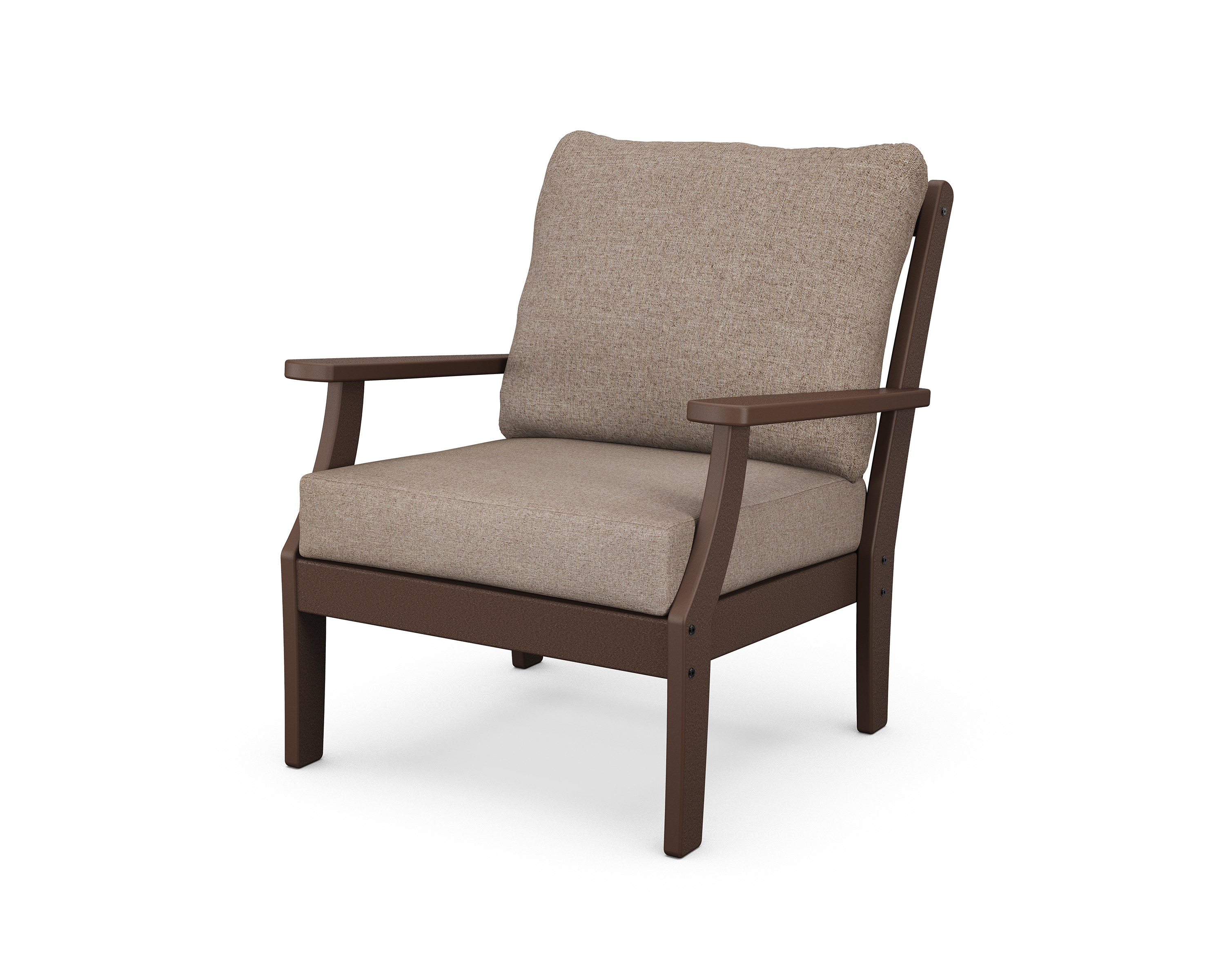 braxton deep seating chair in mahogany / spiced burlap product image